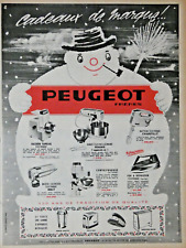 1962 PEUGEOT PRESS ADVERTISEMENT ROBOT CHOPPER DRUMMER IRON BRUSH CENTRIFUGE