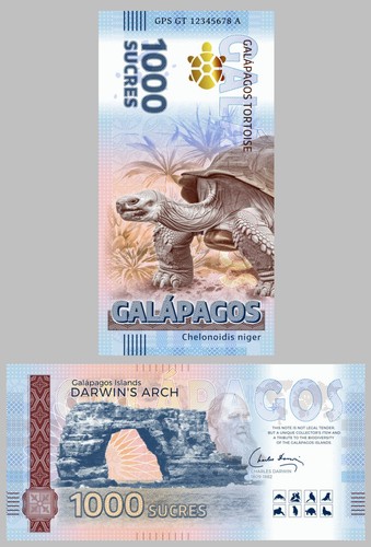 Galapagos 1000 sucres - galapagos, billet