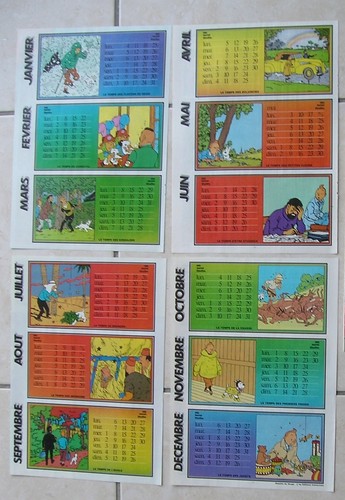 Tintin kuifje calendrier - -,