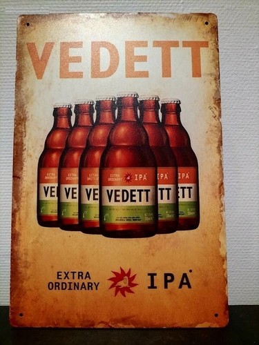 Plaque bière vedett - plaque, x