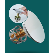 German Crafted Odorless Drain Pipe for Sinks: Push-Button Stopper & No