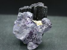 FLUORITE + TOURMALINE - ERONGO, NAMIBIE - 3,3 x 3,5 cm - 35 g