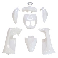 Set Carénage TNT 8 Pièces Blanc Brillant MBK Ovetto pour Yamaha Neos
