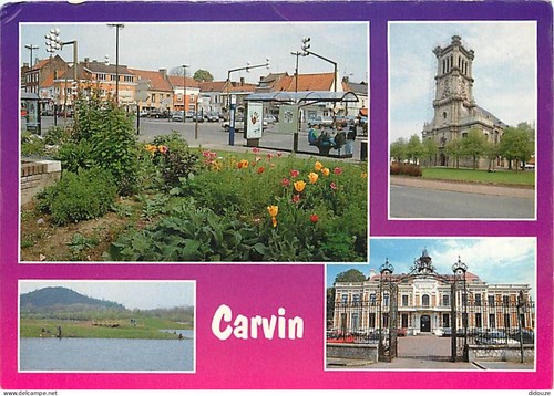 Carte postale carvin - 62,