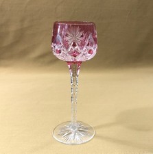 roemer / glass Rhine wine BACCARAT CRYSTAL LINED RED / PINK 19.5 CM RÖMER