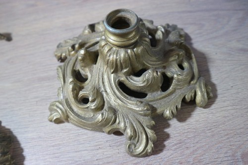 Ancien pied socle lampe - pied, de