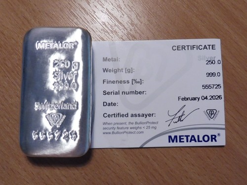 Lingot 250 argent silver - , gr.