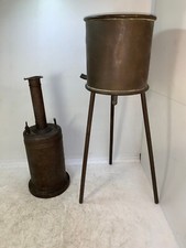 ANCIEN MATERIEL DE MACHINE A VAPEUR ET CUVE D'ALAMBIC