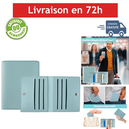 Porte cartes homme cuir bleu - porte-cartes,
