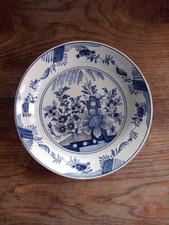 Antique 19th Delft Plate AK Blue