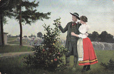 LOT 2 POSTCARDS COUPLE SHEPHERDS - BLUNT - 64685