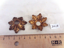 2 anciennes Rosaces cache douille acier peint  Ø 41 mm trou de 10,5 mm  (DH18)