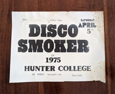 1975 Black Student Union Disco Smoker Grandmaster Flowers  hip-hop flyer