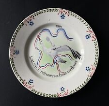 1918 Choisy le Roi 'Alsace Returns Its Three Colors' Patriotic Plate