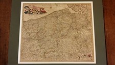 1680 ANTIQUE MAP OF FLANDERS - VISSCHER - FLANDRIAE COMITATUS - FRANCE / BELGIUM