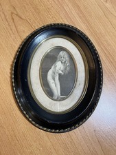 Gravure tableau ovale ancien