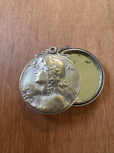 Ancien pendentif miroir décor - ancien,