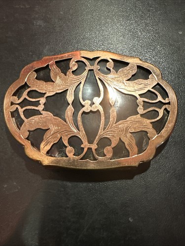 Rare poudrier art - , laiton
