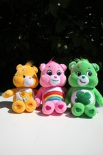 Care Bears Groscopain Toucâlin Touching Pink Green Yellow Bison Bear Plush