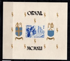 Belgique 1941 Mi. Bl.11 Bloc Feuillet 100% Neuf ** 5 Fr+15 Fr,Abbaye d'Orval