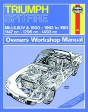 Manuel de Réparation Directives Triumph Spitfire 1962 - 76, 77, 78, 79, 80, 81