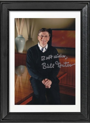 Bill gates autographe avec - gates,