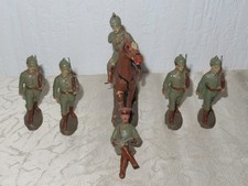 Konvolut Elastolin Soldats 1 WK! 1 Guerre Mondiale, 6 Pièces! H: 10,2cm