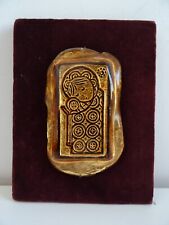 Icône Plaque Verre de Murano Vierge à l'Enfant Maitre Verrier Lorenzo Ferro