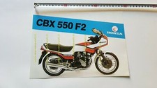 Honda CBX 550 F2 ITALIAN Original Motorcycle Brochure Era