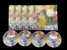 Gien Chaise Bleu 11” Platter & Canape Plate Set Of 4 France *Rare Discontinued*
