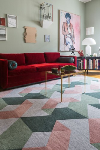 Tapis surdimensionné abstrait