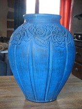 grand vase art déco à décor