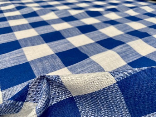 Tissu lin carreaux vichy - lin,