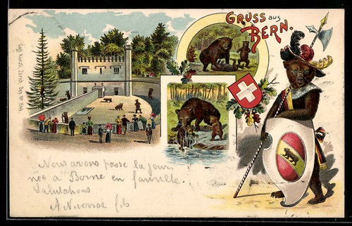 Lithographie berne chenil des - lithographie,