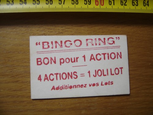 Jeton carton billet - jeton,