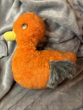 Ancienne Peluche Canard Orange