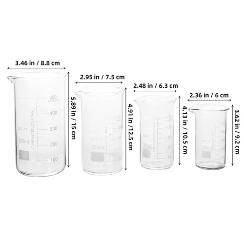 Béchers verre très - béchers, en