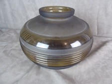 BALL VASE, molded glass, signed LORRAIN.