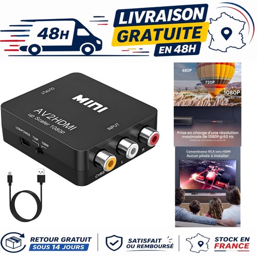 Convertisseur rca vers hdmi - convertisseur,