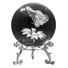 Ve5249 Laser Engraved 3D Canvas Crystal Decorative Ball Figure, Sphere