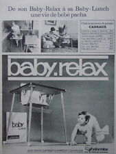 PUBLICITÉ DE SON BABY RELAX A
