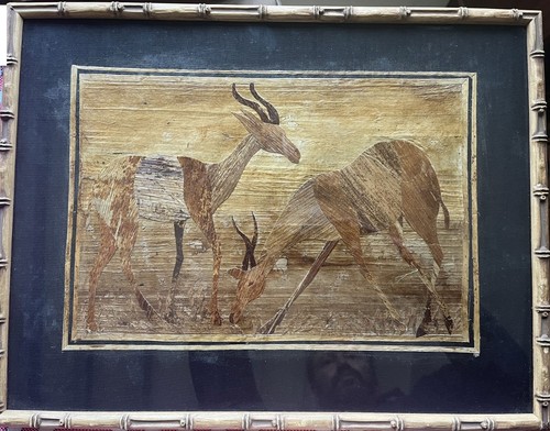 Tableau sur bois - 2, antilopes