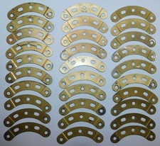 30 x BANDE INCURVEE DOREE 6cm ray 3cm réf 90a .MECCANO ANNEES 40/50 BOITE 0 à 10