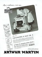Advertising 1221 1949 CN 5 Gas Stove Arthur Martin 
