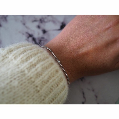 Bracelet maille boule perle - bracelet, "maille