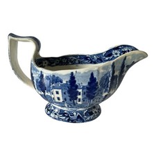 Antique Historical Staffordshire Blue Transferware Sauce Boat – Hoboken NJ