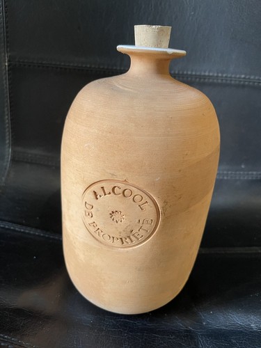 Ancien flacon terre cuite - terre,