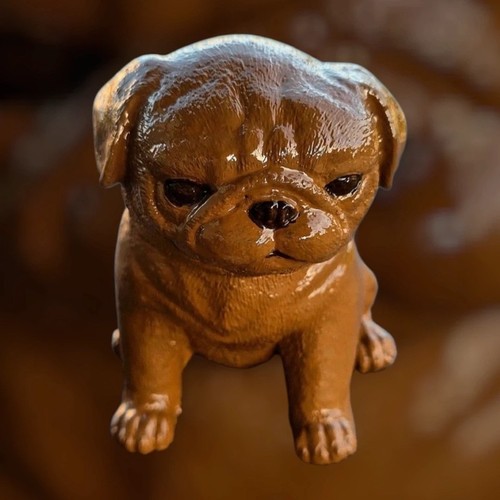 Chien céramique fait - en,