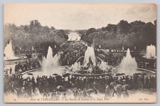 Vintage Parc de Versailles Latone Fountain & Tapis Vert Postcard