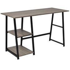 Bureau avec 2 Étagères Gris